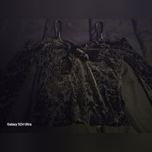 KillStar Elegant Gothic Black Velvet Off-Shoulder Top With Bell Sleeves